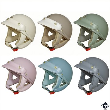 THH FH250 素色 多色可選 皮革 復古風 金屬排齒扣 可拆洗 三扣式 輕盈 攜帶方便 安全帽 半罩