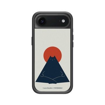 iPhone Air Mod NX -邊框背蓋組合 (相機按鈕) 黑 - ilovedoodle (Lim Heng Swee) - Cat Landscape - Meditation 貓咪冥想