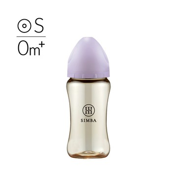 Simba蘊蜜鉑金寬口奶瓶270ml（紫芙）-新生適用