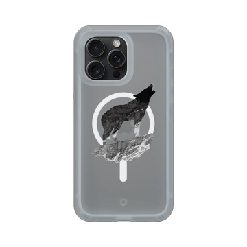 iPhone 15 Pro Max AirX 流變灰 - Animal Silhouette / 動物剪影 - 狼嚎