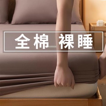 床笠純棉a類母嬰級四季通用單雙人夏季新款100全棉加高純色保護罩