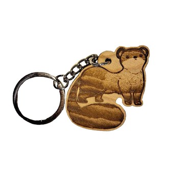 台灣檜木鑰匙圈-動物