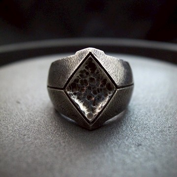 能神系列【海克力士 寬版】925純銀戒指|鋼鐵力士希臘神話/鍛敲戒