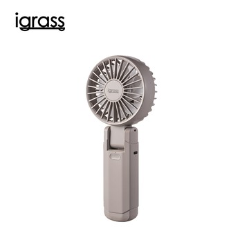 igrass 摺疊雙扇葉強力靜音風扇-石墨灰