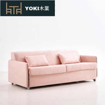 小戶型沙發床可伸展子母床公寓客廳兩用雙人懶人科技布沙發床YYY203免運