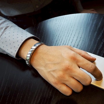 slash bangle_斜槓手環 925銀 謝禮 伴郎禮 男友 六禮 結婚禮物