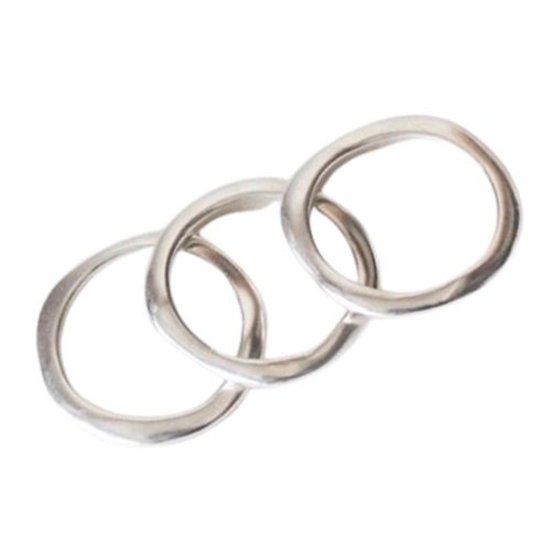 Wavy Stack-Set Of 3-SS RINGS | LINEショッピング