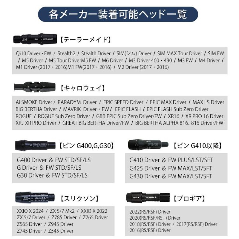 ゴルフ パーツ シャフト スリーブ付き ジ アッタスV2 USTマミヤ ドライバー フェアウェイウッド 46インチ 45インチ 44インチ 43インチ  42インチ 41インチ | LINEブランドカタログ