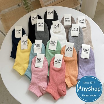 Anyshop韓國襪 vivid color 素色短襪 素色 素色襪 韓襪 韓國襪 韓國襪子 襪子 女襪 31001