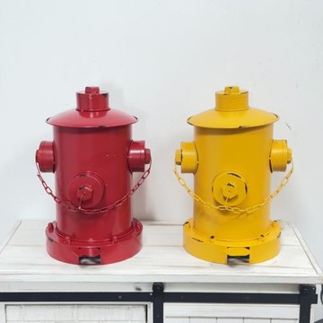 創意垃圾桶腳踏式有蓋復古鐵藝消防栓酒吧網咖小號收納桶擺件飾品