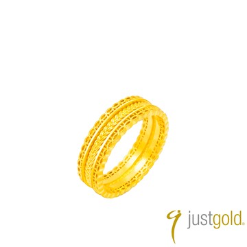 【Just Gold 鎮金店】金緻蕾語 黃金戒指