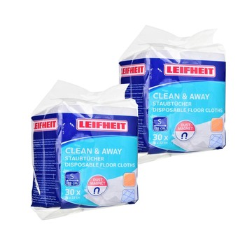 Leifheit 灰塵磁鐵/乾用除塵紙巾30入裝