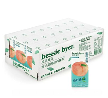 [COSCO代購6] D124420 貝思寶兒 蜜桃果茶 330毫升 X 24入