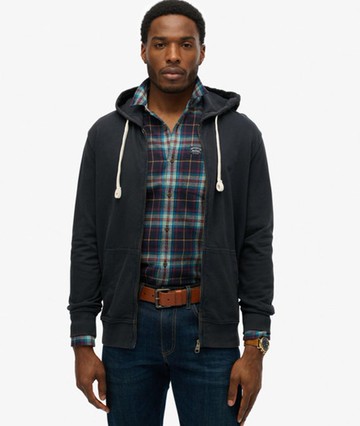 Superdry Men's Classic Essential Zip Hoodie Navy Size: M