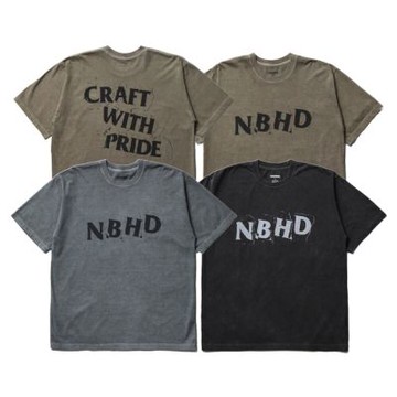 Neighborhood NH  TEE SS-14 背後文字水洗 短袖 黑/灰/橄欖綠 261PCNH-ST14