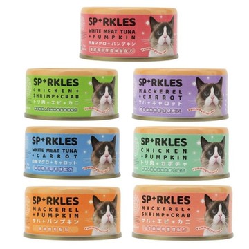 超級SPARKLES SP無膠貓咪主食罐 70g x 24入組(購買第二件贈送寵喵樂-貓草玩具x1包)