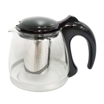 HouseKeeper 妙管家 泡茶壺 11.8 x 12.8cm  透明色 + 黑色  800ml  1個