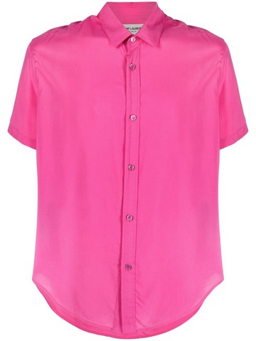 Saint Laurent - short-sleeve shirt - men - Viscose - 39 - Pink