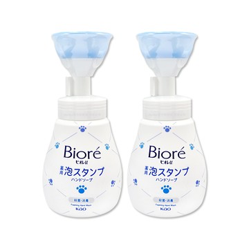 KAO (2瓶超值組)日本Biore蜜妮可愛貓掌造型泡泡洗手慕斯240ml/手壓瓶(溫和潔淨弱酸性綿密泡沫去污洗手乳)