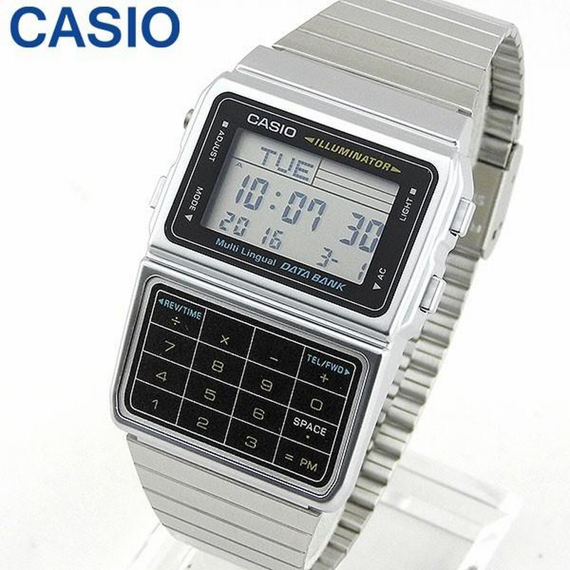 新品】CASIO カシオ データバンク 腕時計 海外モデル シルバー-