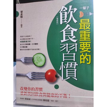 今日最便宜 一輩子最重要的飲食習慣 梁素娟編著  健康法; 健康飲食; B51-16