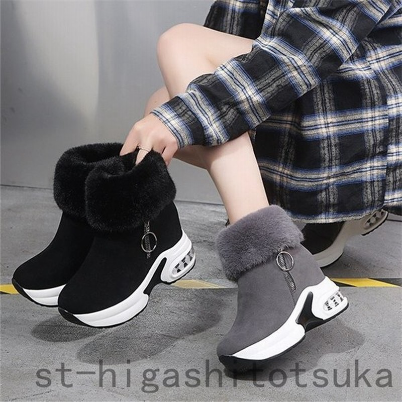 Snow レディースムートンブーツ ショートブーツ ボア 防寒 ブーツ ショート 裏起毛 スニーカー 冬 スノーブーツ ファー カジュアル 通販 Lineポイント最大get Lineショッピング