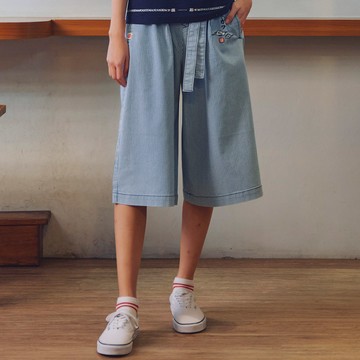 江戶勝｜女裝｜直條紋大寬直筒褲