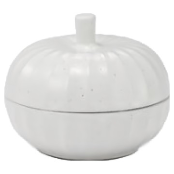 廣州窯 蘋果造型盒 高嶺土  白色  1個