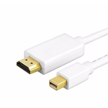 ブラボ一ユ一 Mini DisplayPort公 對 HDMI公 視頻影音轉接線1.8M_白