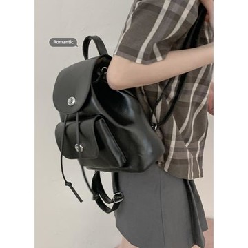 小眾設計雙肩包包女2023新款美式復古通勤小背包百搭休閑旅行背包