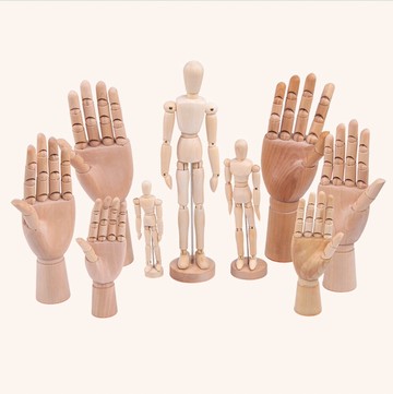 木偶手部模型 30cm男性右手