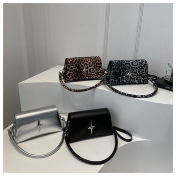 2025秋冬豹紋新款女包小方包韓版洋氣腋下包單肩包氣質復古斜跨包