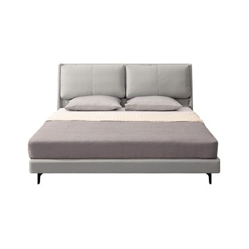 ASSARI-奧斯特科技布房間組(床頭片+床底)-雙人5尺米白