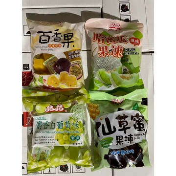 ~省錢叔叔二館~晶晶 果凍 哈密瓜風味果凍 百香果風味果凍 仙草蜜 麝香白葡萄 袋裝 370g~480g 天然純果汁添加