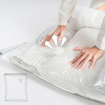 威瑪索 3入新一代免抽氣手壓真空收納壓縮袋/防塵袋-80X100cm