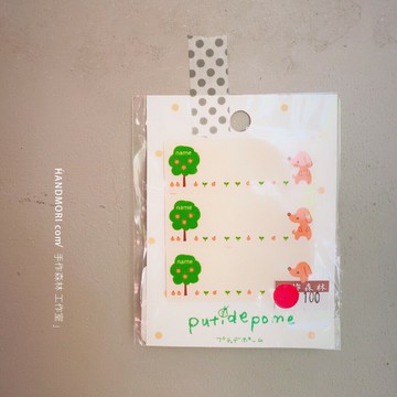 手作森林 sale 日本製 姓名布標 puti de pome 系列 狗狗3入 PTM-235 清原 kiyohara