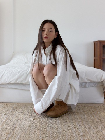 Classic oversized oxford shirt_off white