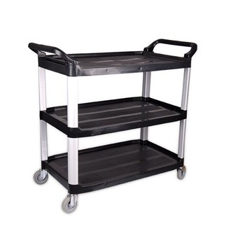 加厚酒店餐車三層手推車服務車塑料收餐車送碗碟車餐具收集車包郵