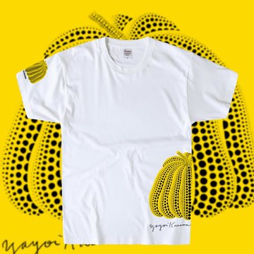 自制波普畫草間彌生波點南瓜寬松情侶裝簡約純棉短袖 藝術潮牌TEE