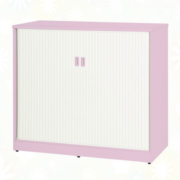 文創集 南亞塑鋼 康特多彩4尺捲簾式推門櫃收納櫃(五色可選)-121.2x58.5x106cm免組
