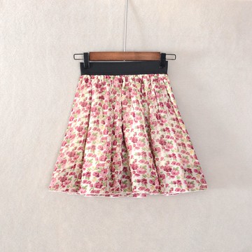 夏款女百搭A字裙短裙花色半身裙子印花有內襯時尚氣質潮