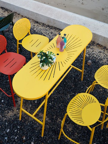 別墅庭院露天吧臺桌椅組合長方形戶外酒吧桌陽臺高腳餐桌簡約網紅 LPS15 工廠現貨 快速出貨