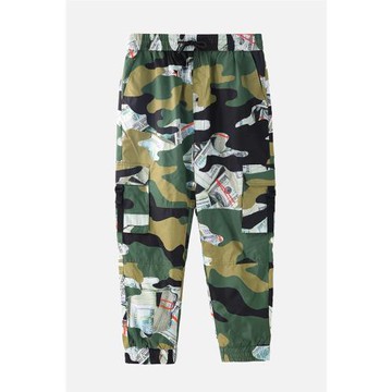 XXX系列潮牌春秋季迷彩休閑直筒褲男款工裝運動褲男士M8418