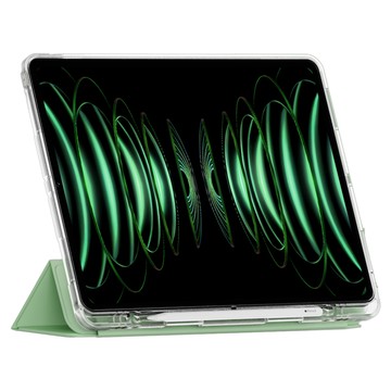 SINJIMORU Apple Pencil收納平板保護殼  透明色 + 酪梨綠  iPad Pro 12.9吋 第3/4/5/6代  1個