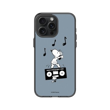 iPhone 15 Pro Max Clear 酷墨灰 - 史努比 Snoopy - 隨音樂搖擺吧！