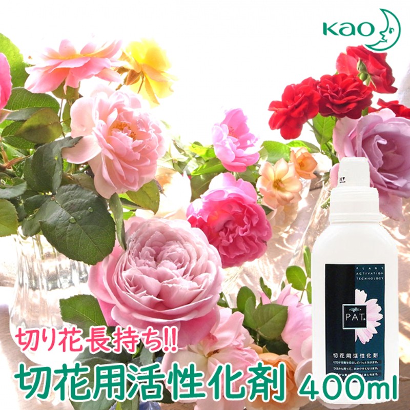 花王 切花用活性化剤 PAT(R) 400ml 活性剤 切花延命剤 切り花用活性化剤 植物用 長持ち 切り花専用 活性化剤 おすすめ 綺麗に咲く  植物用 花びら 防菌剤 防腐剤 栄養 花屋 高品質 すぐしおれない パット フラワー 通販 LINEポイント最大5.0%GET | LINEショッピング