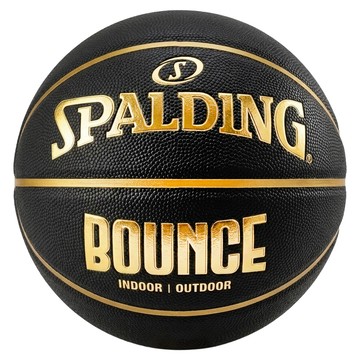 SPALDING Bounce PU 籃球 黑色/金色  SPB91003  7號  1個