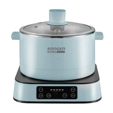 SOnGEn 松井 智慧升降湯料分離多功能料理鍋 附升降蒸盤 3L容量 304食品級不鏽鋼鍋體 上蒸下煮 火鍋料理 米飯炊煮  SG-847C-B