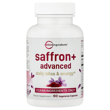 Micro Ingredients, Saffron+ Advanced, 60 Vegetarian Capsules