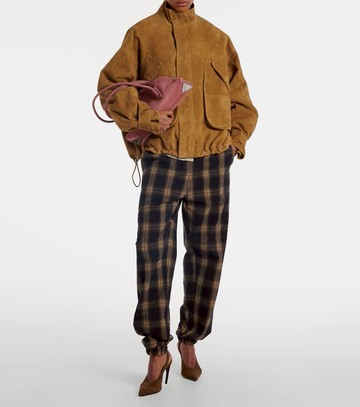 The Attico Suede bomber jacket